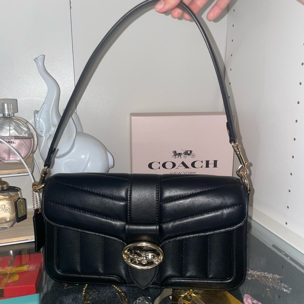 Coach Georgie Quilted Shoulder Bag w/ Strap